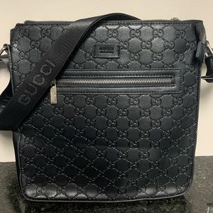 Inspired Gucci zip messenger bag